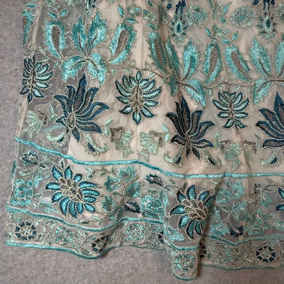 Soft Surroundings Icon Alexandria Embroider Maxi Skirt Boho Fairy Whimsical Sz L - Picture 4 of 8